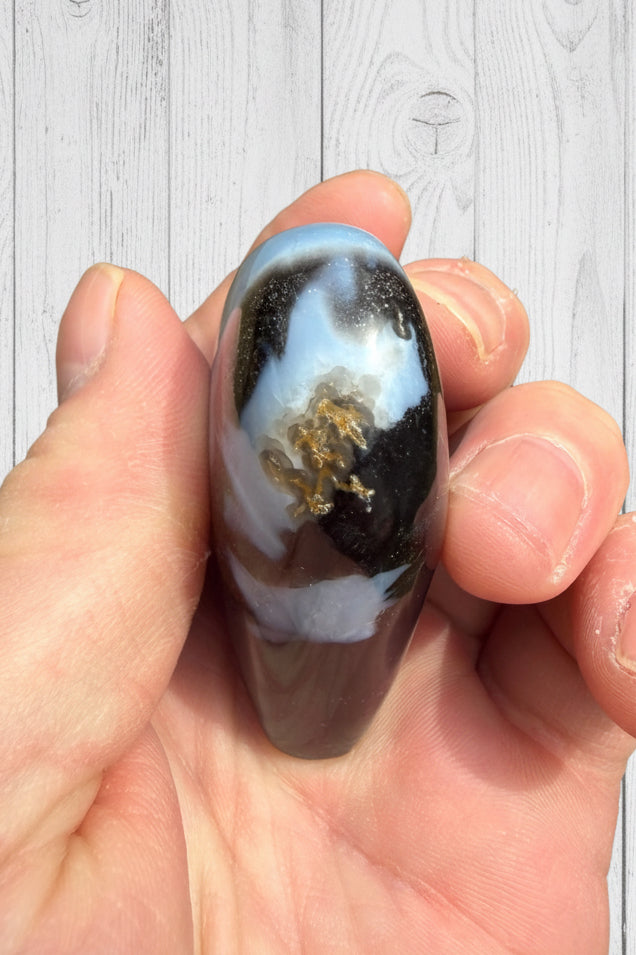 Owyhee Blue Opal Heart Crystal 82 grams BOH02