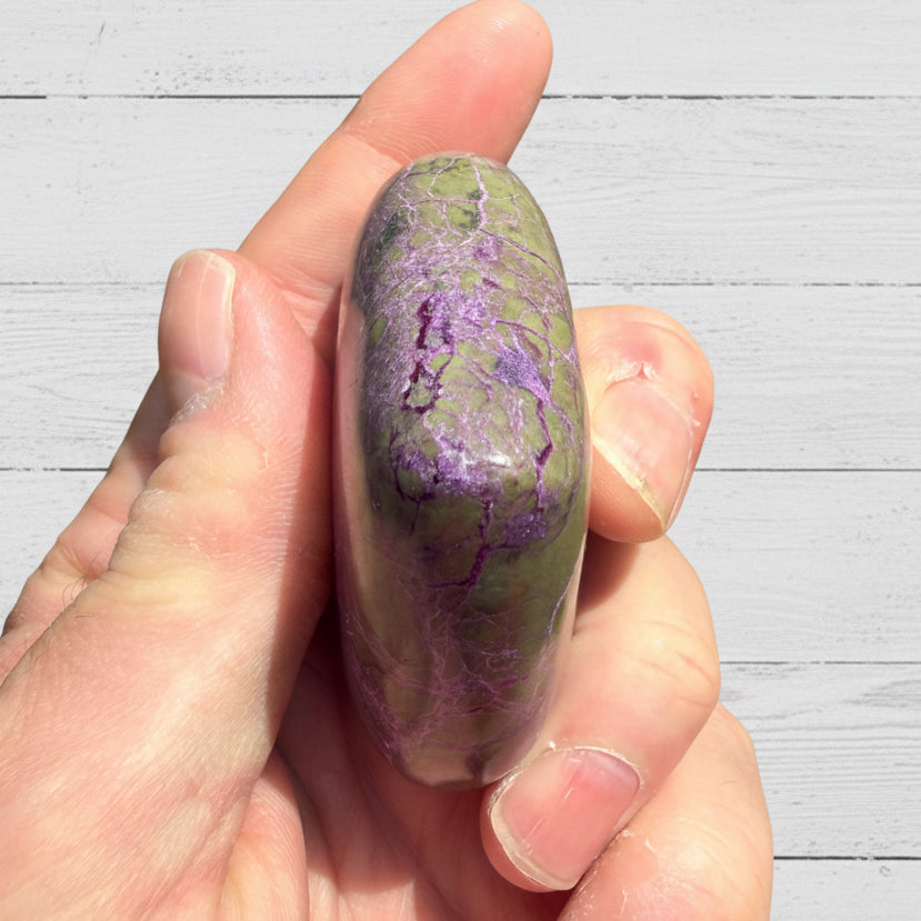 Atlantisite Stichtite Heart Crystal 118 grams AH03