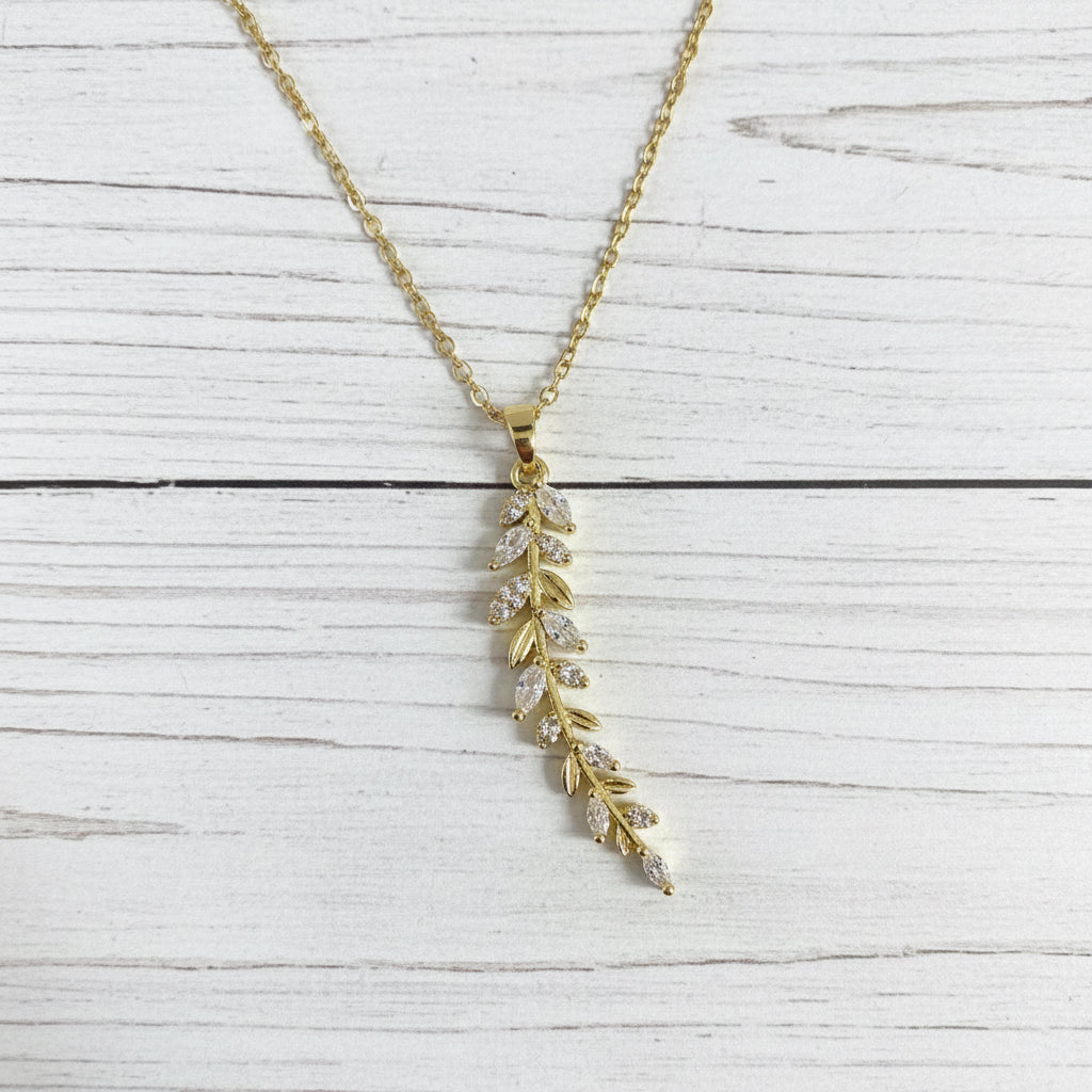 18KT Gold Plated Stainless Steel CZ Pendant