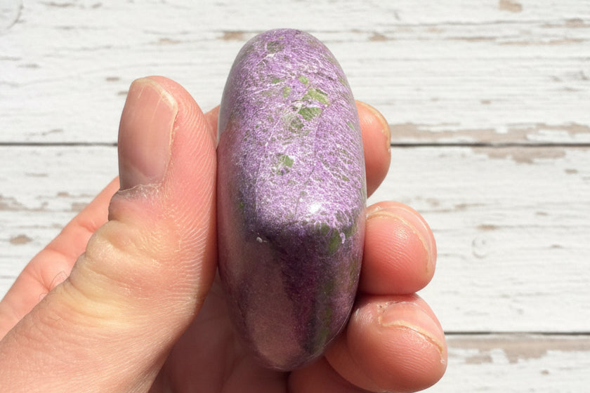 Atlantisite Stichtite Heart Crystal 85 grams AH06