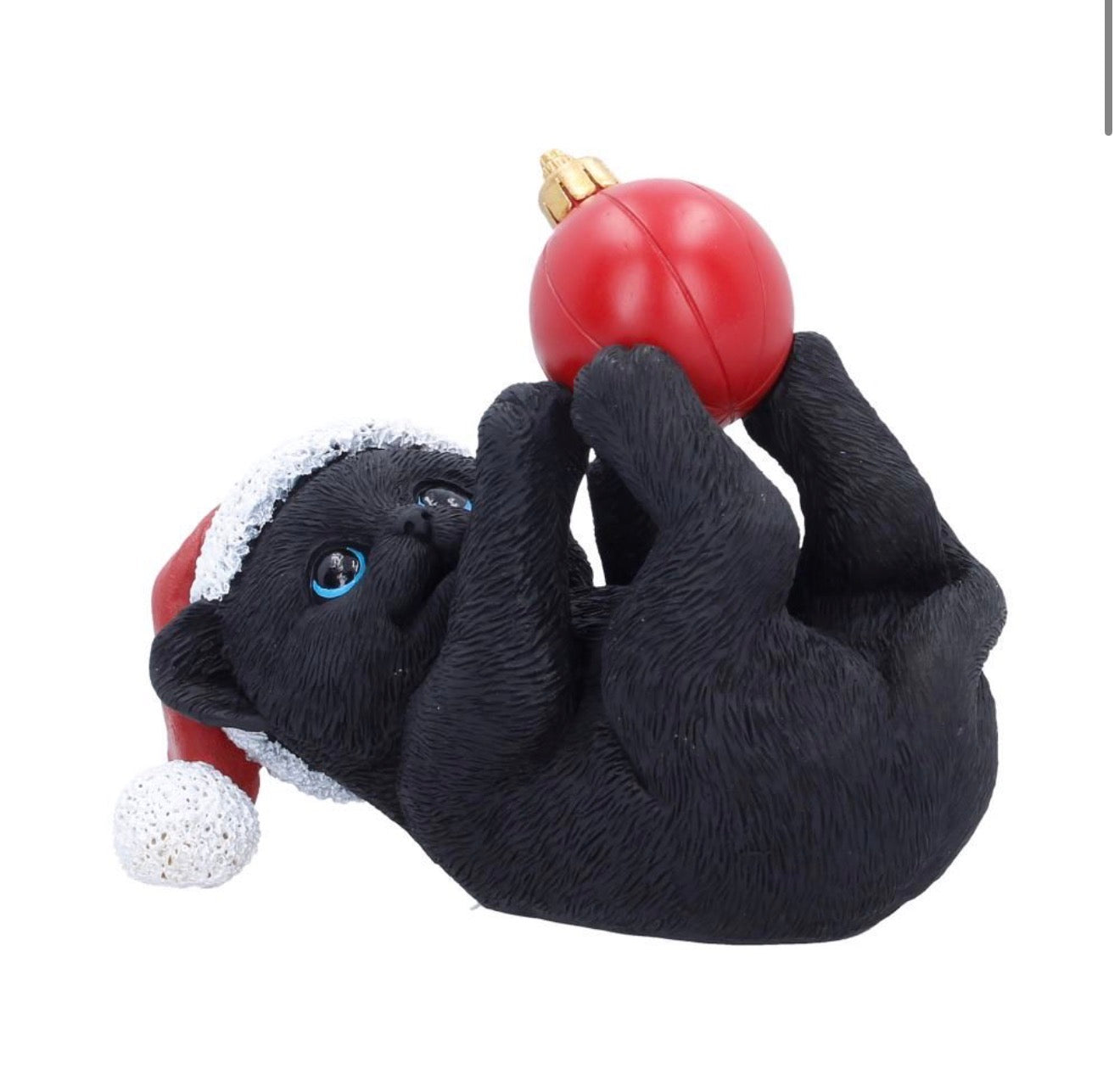 Jingle Paws Black Cat Christmas Ornament 13.5cm