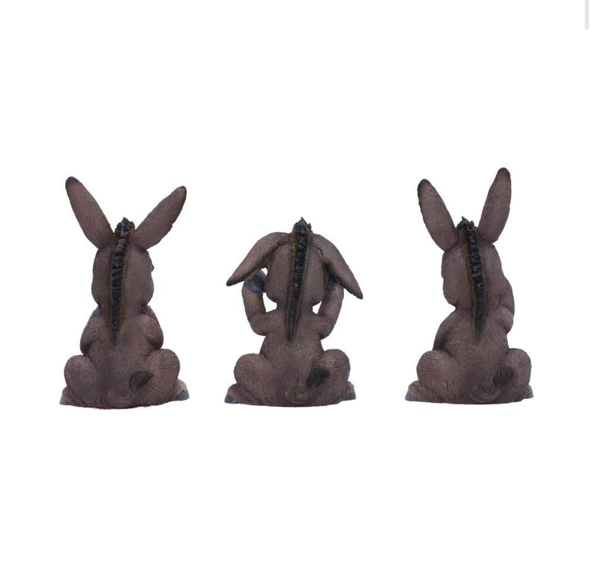 Three Wise Donkeys See No Evil Set 11cm