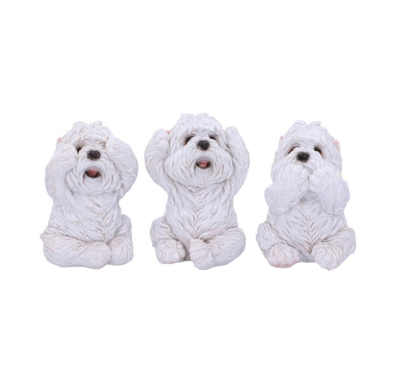 Three Wise Westies See No Evil Set 8cm