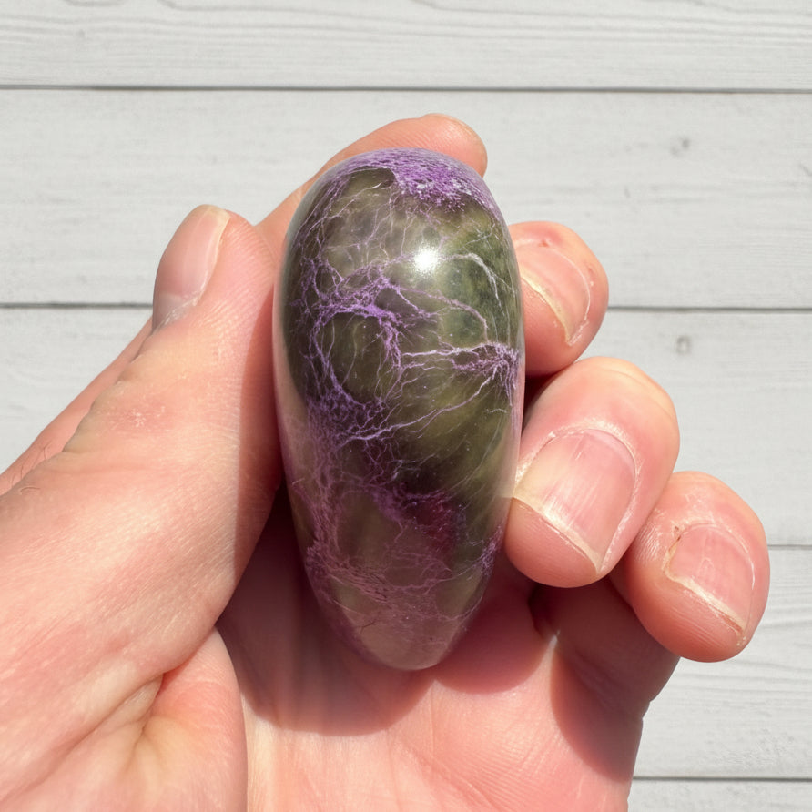 Atlantisite Stichtite Heart Crystal 202 grams AH01