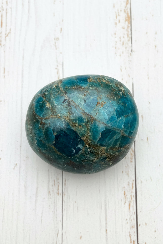 Blue Apatite Palmstone 72 grams NBAP14