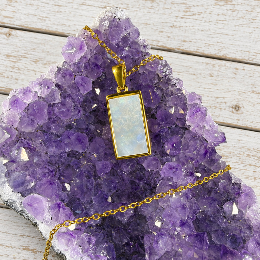 18KT Gold Plated Stainless Steel “ The Wheel “ Tarot Necklace