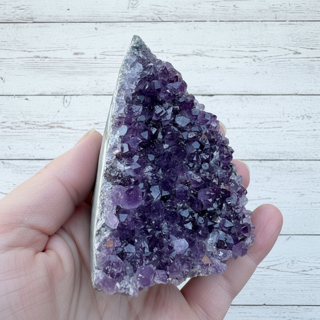 Amethyst Druzy Standing Cut Base 252 grams NPA11