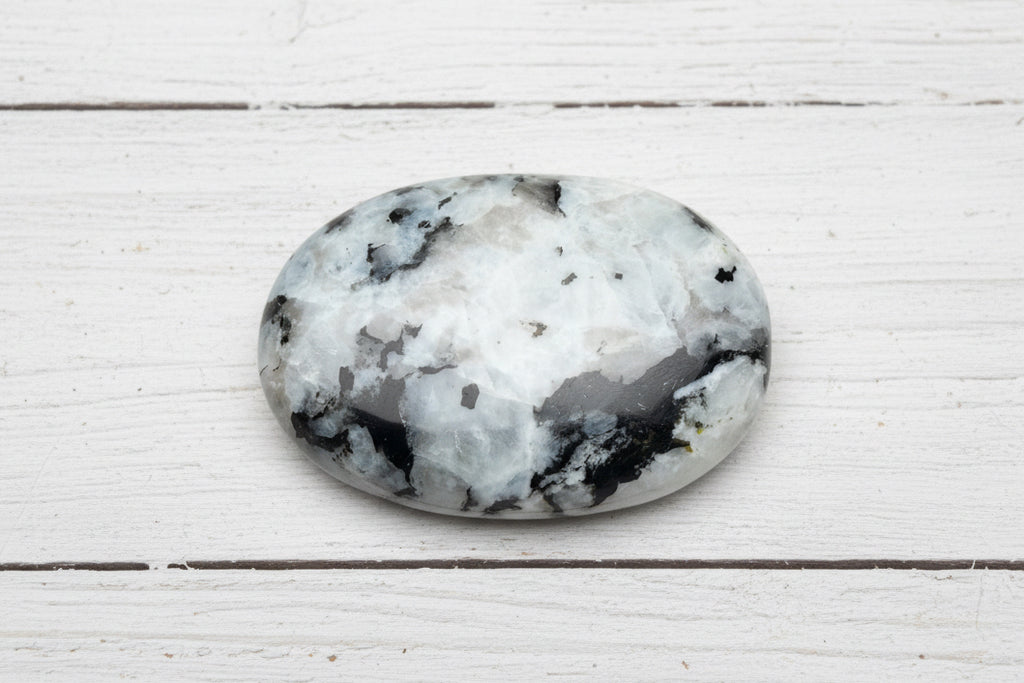Rainbow Moonstone Palmstone 101 grams RMP10