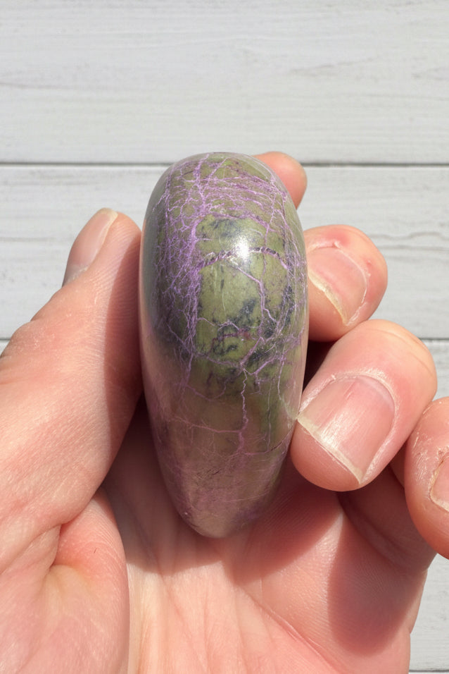 Atlantisite Stichtite Heart Crystal 118 grams AH03