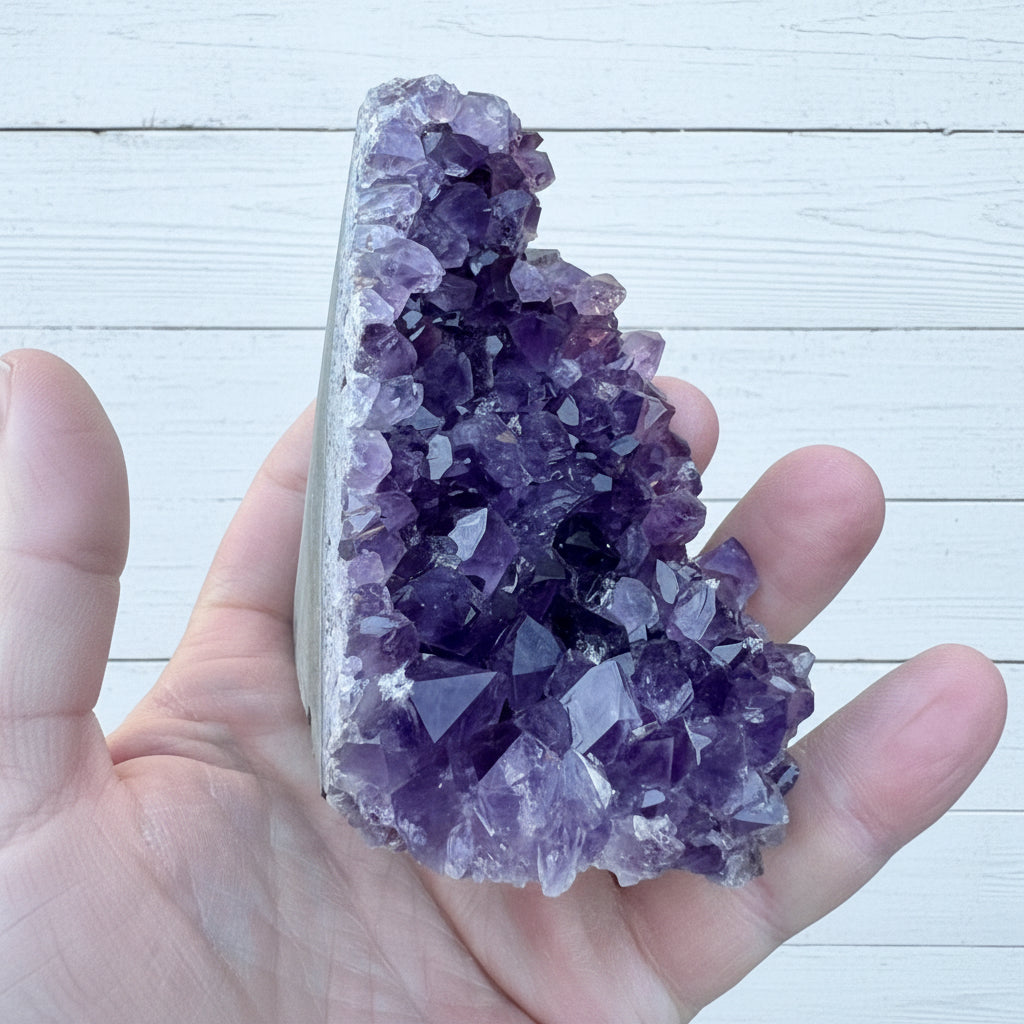 Amethyst Druzy Standing Cut Base 303 grams NPA07