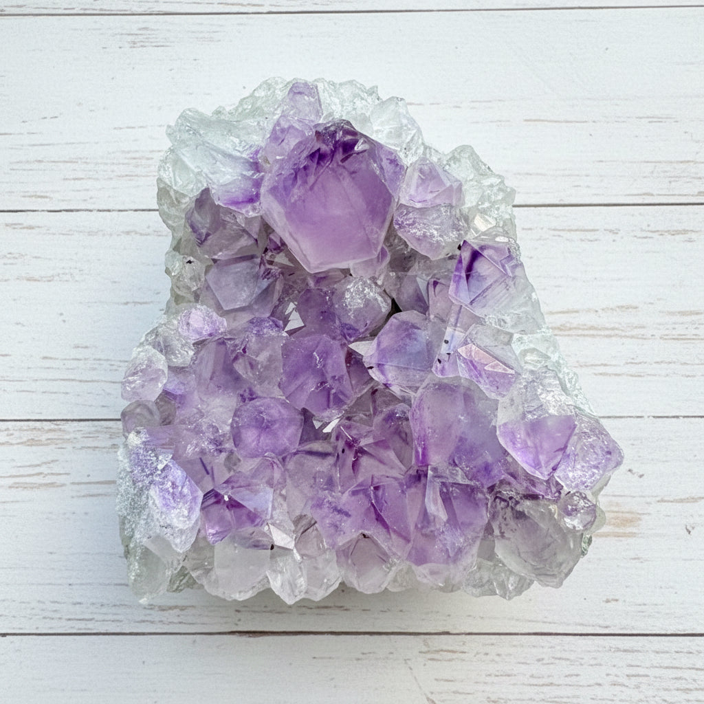 Amethyst Druzy Standing Cut Base 433 grams NSACB07