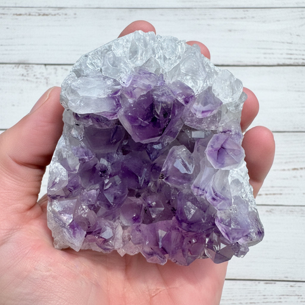 Amethyst Druzy Standing Cut Base 433 grams NSACB07