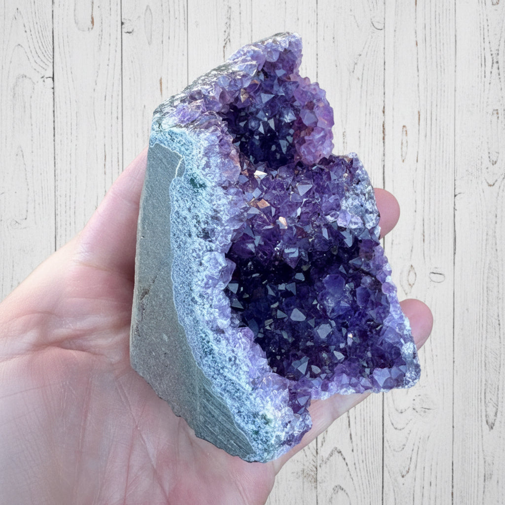 Amethyst Druzy Standing Cut Base 473 grams NPA03