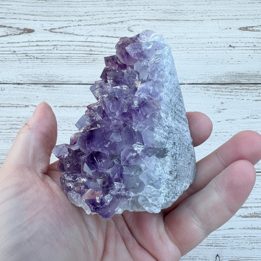 Amethyst Druzy Standing Cut Base 300 grams NPA09