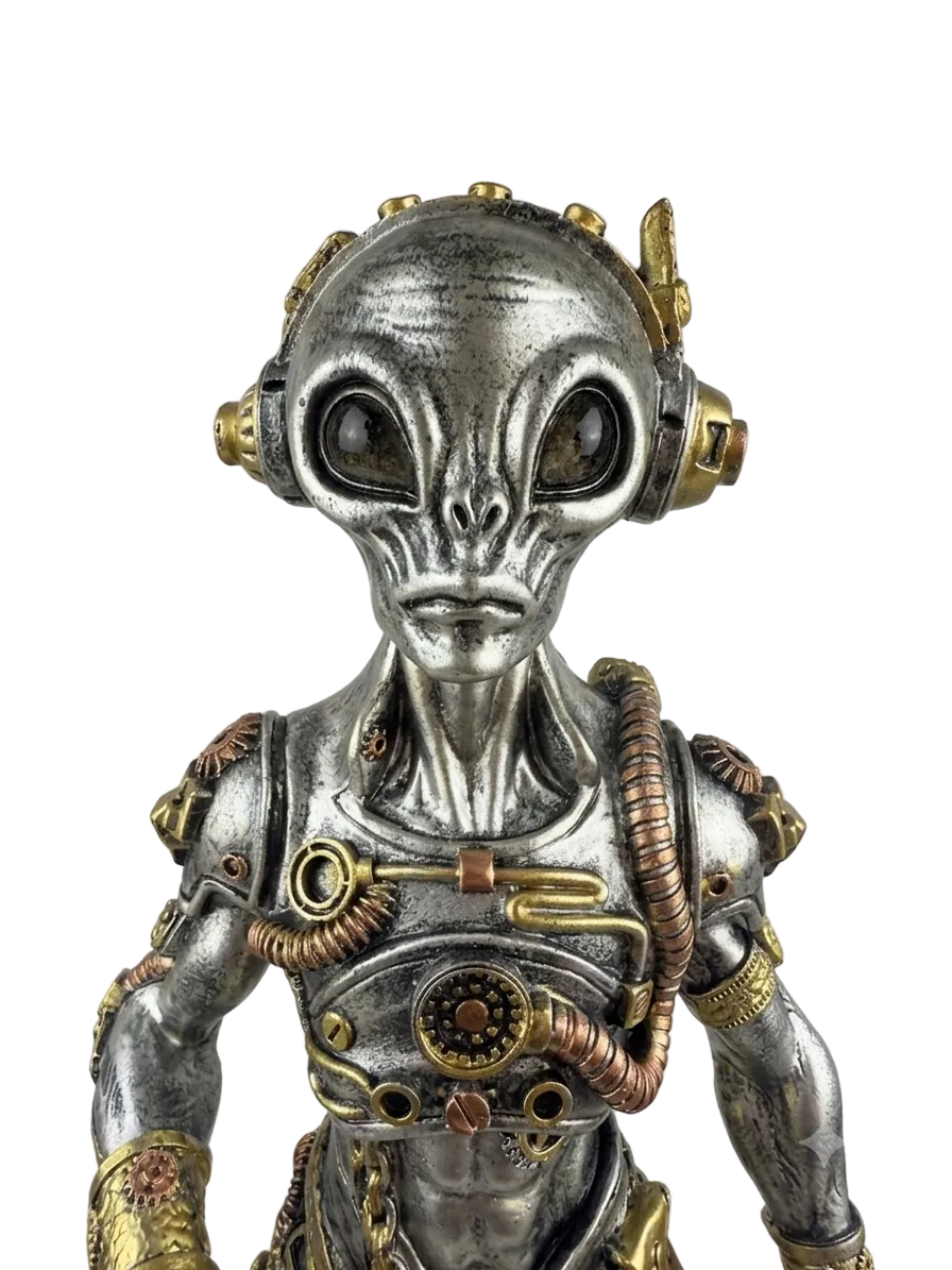 Steampunk Standing Alien Ornament 35.5cm