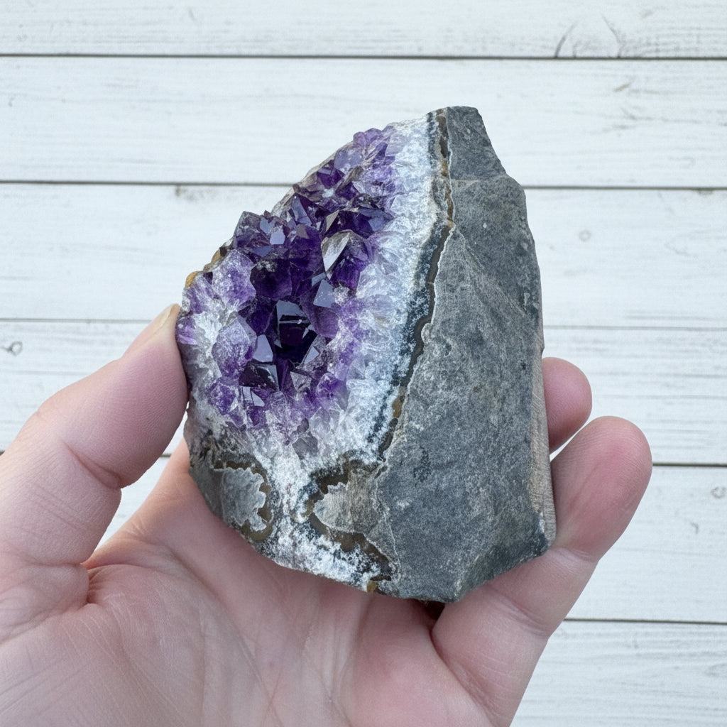 Amethyst Druzy Standing Cut Base 366 grams NPA10