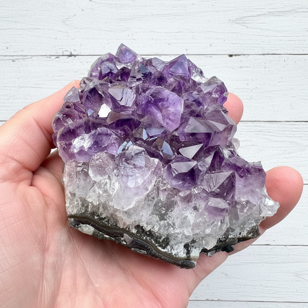 Amethyst Cluster Bed 385 grams AMC11