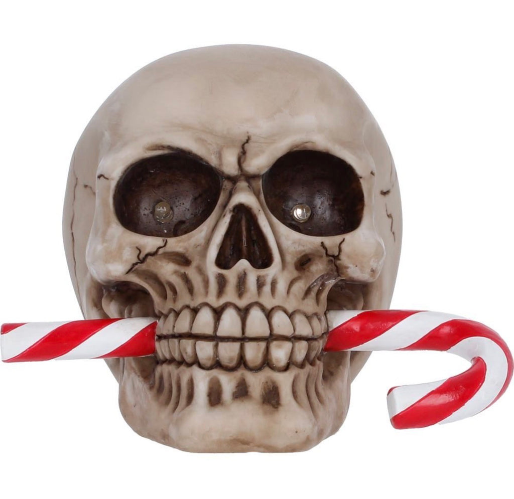 Frostbite L.E.D Skull Christmas Ornament 12cm