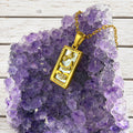 18KT Gold Plated Stainless Steel “ The Moon “ Tarot Card Necklace