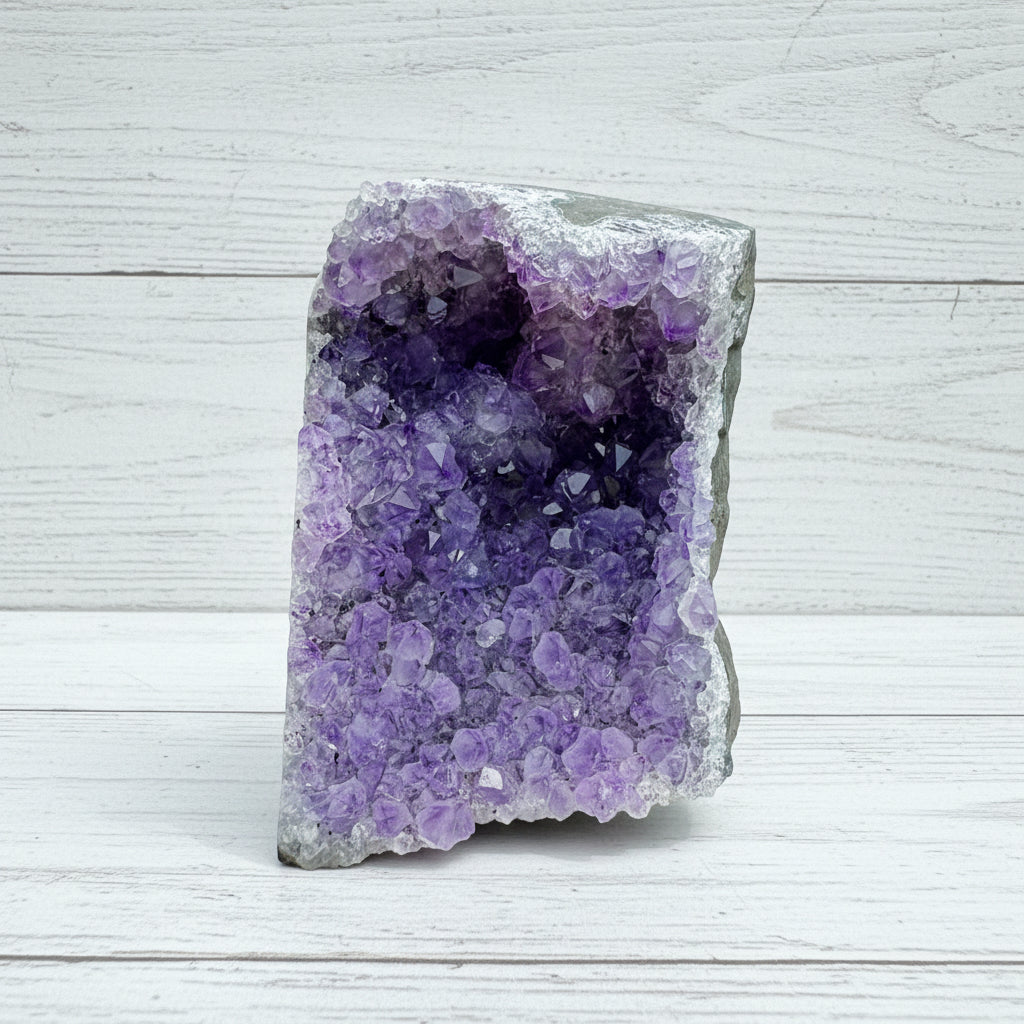 Amethyst Druzy Standing Cut Base 438 grams NSACB02