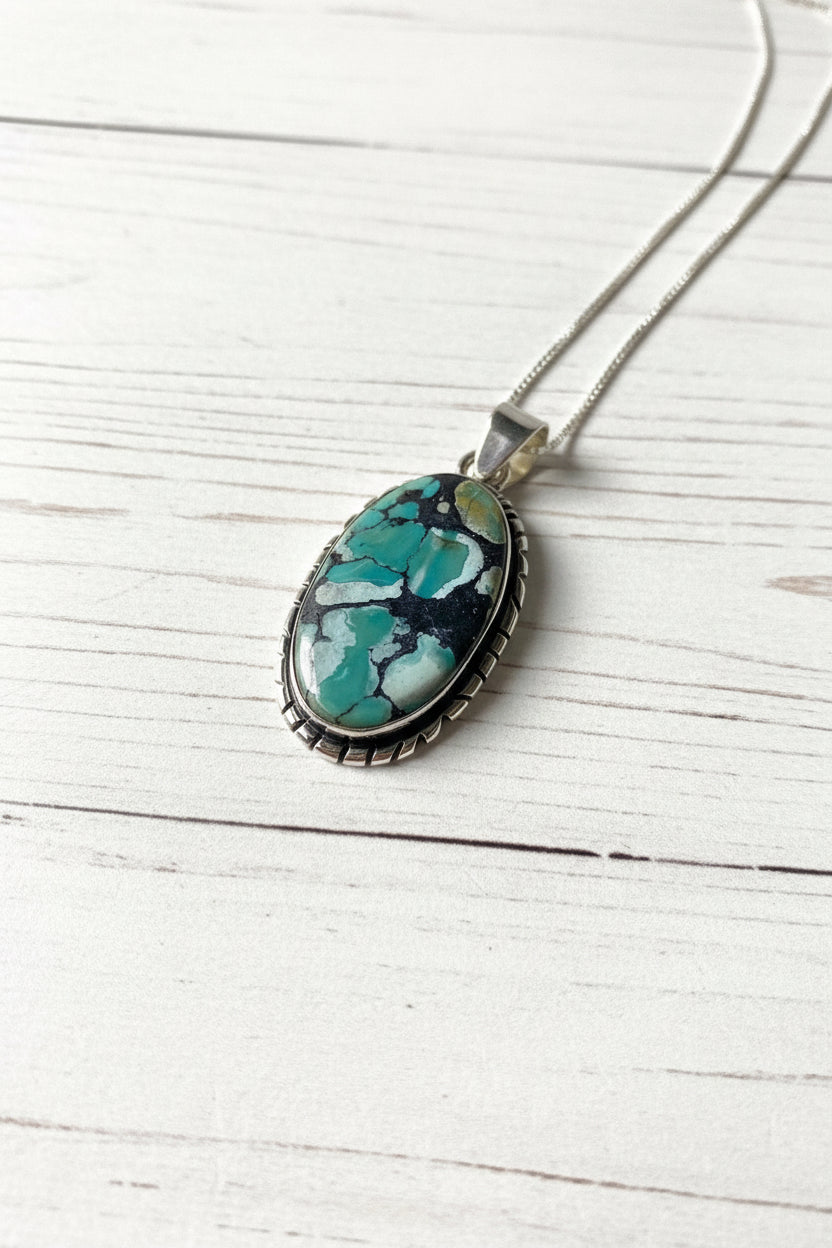 925 Sterling Silver Turquoise Pendant