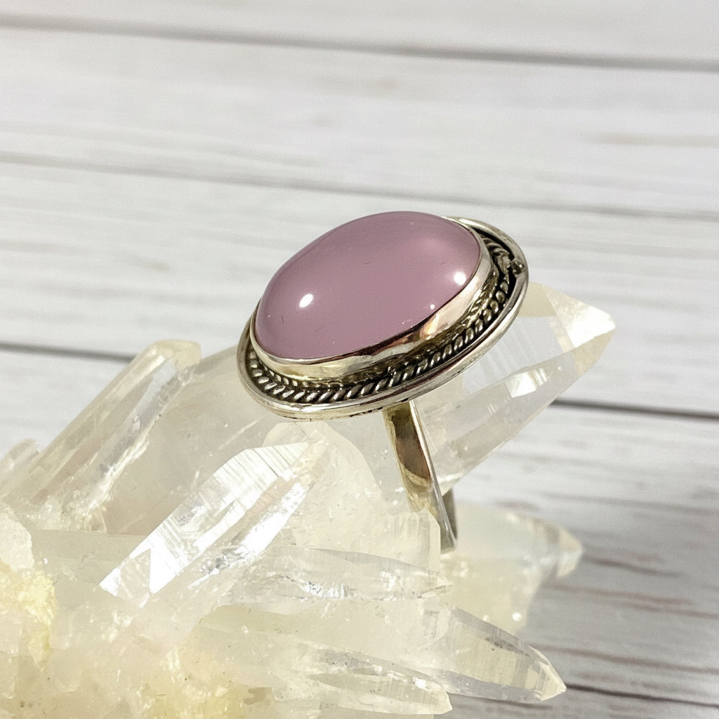 925 Sterling Silver Rose Quartz Ring
