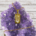 18KT Gold Plated Stainless Steel “ The Wheel “ Tarot Necklace