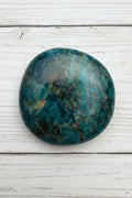 Blue Apatite Palmstone 83 grams NBAP09