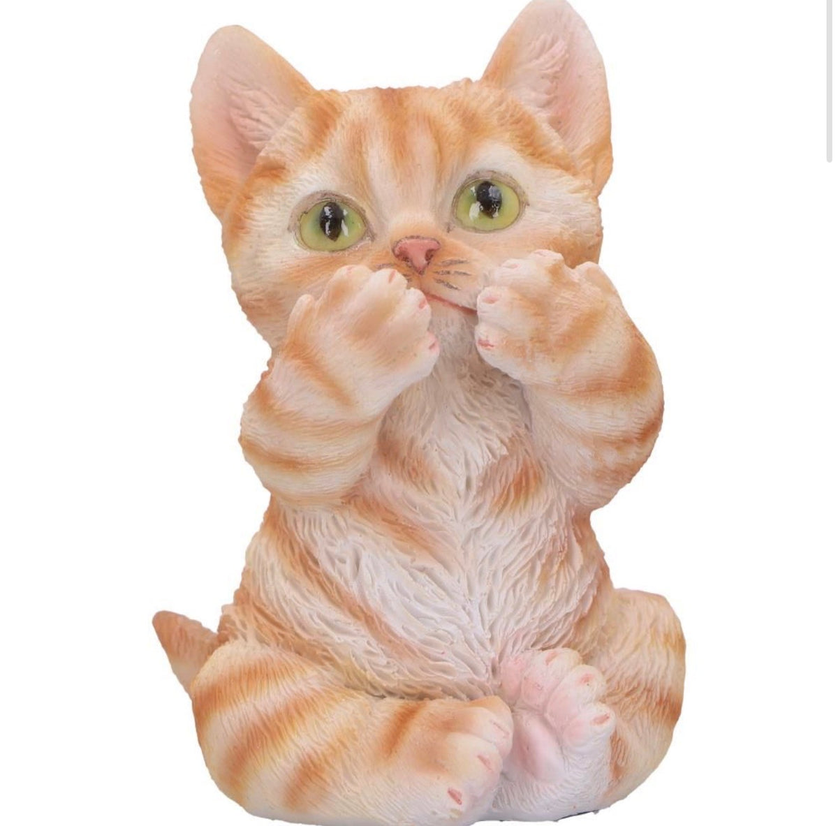 Three Wise Ginger Cats See No Evil Set 8.5cm