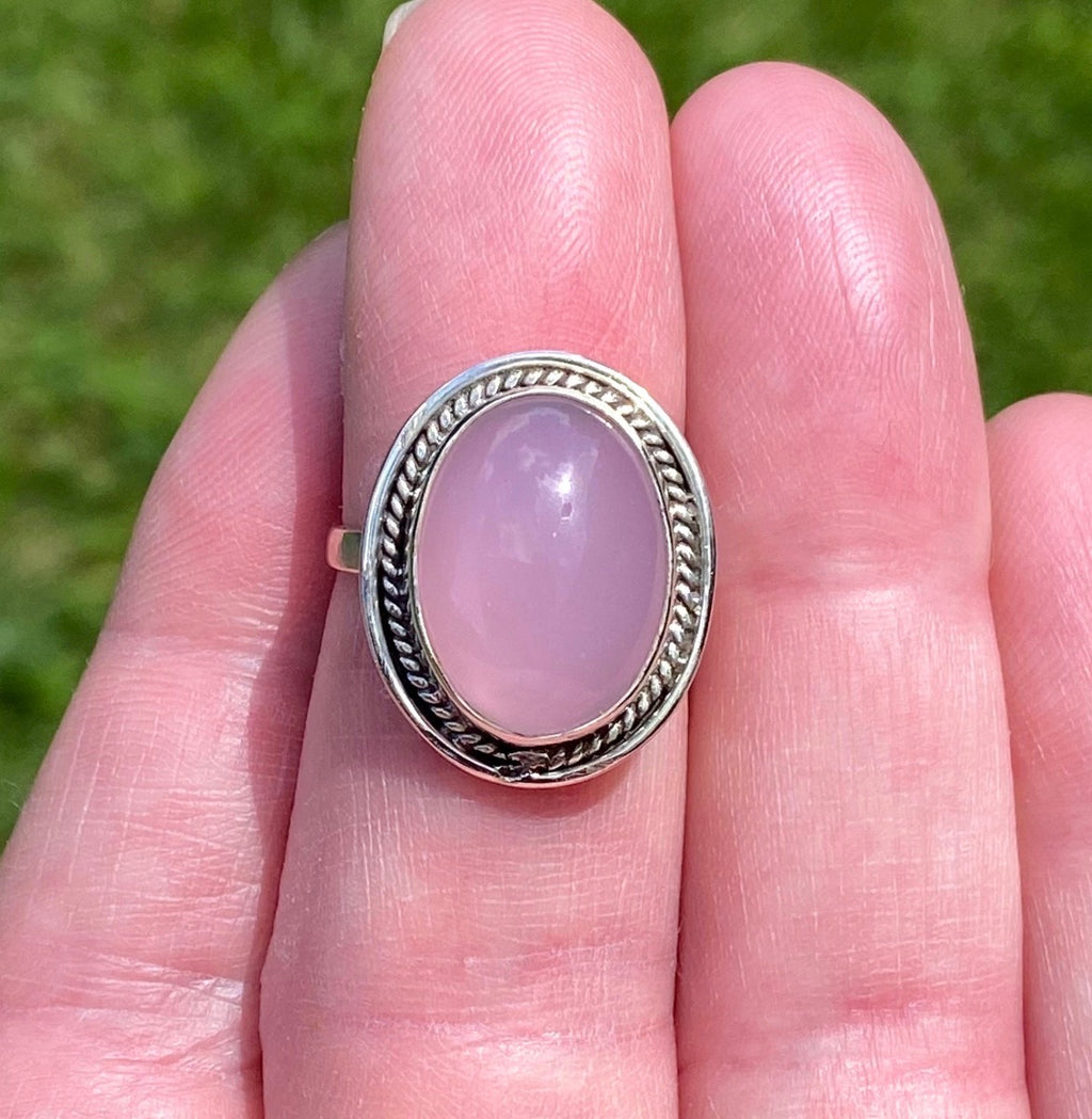 925 Sterling Silver Rose Quartz Ring