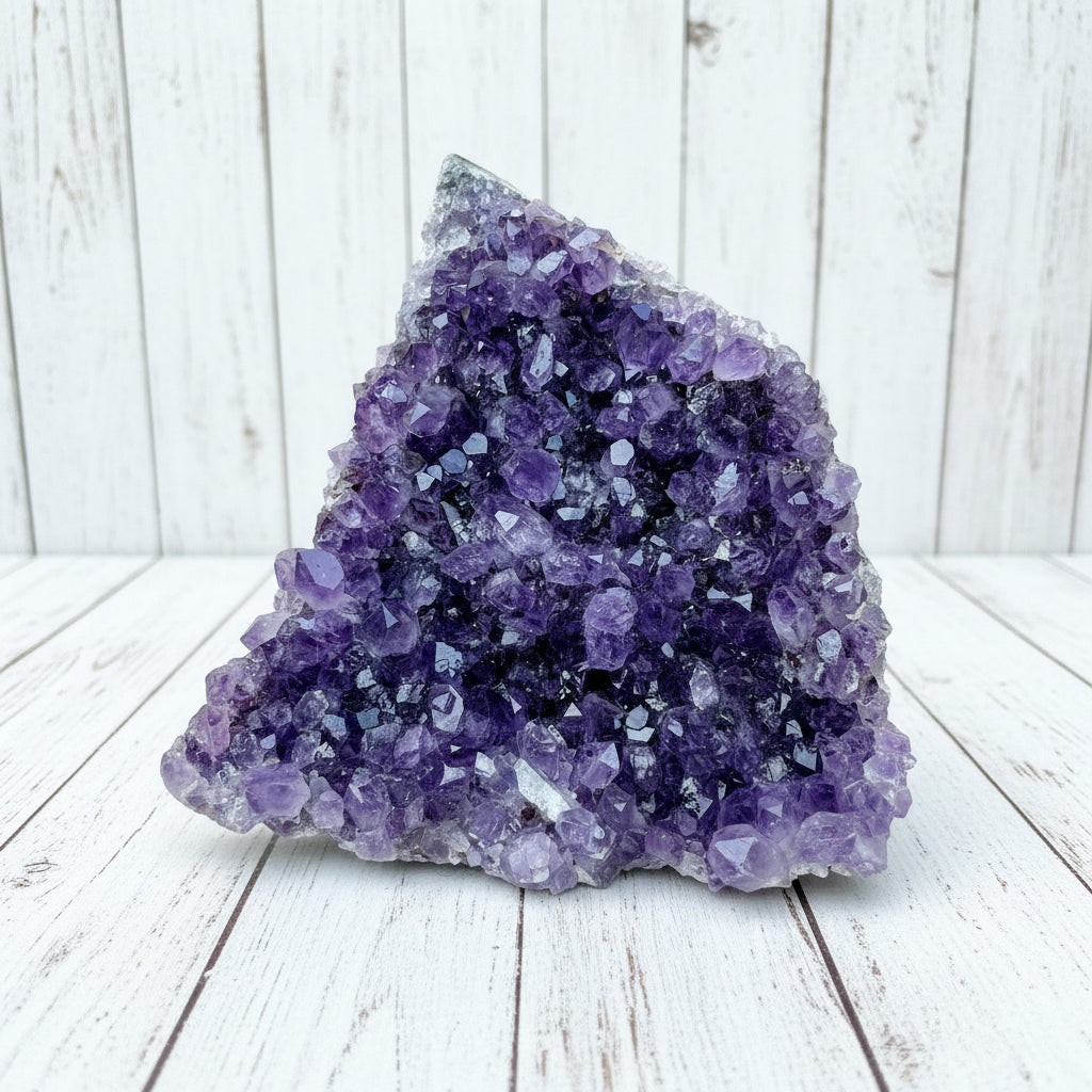 Amethyst Druzy Standing Cut Base 252 grams NPA11