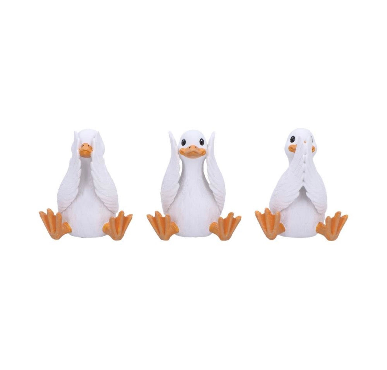 Three Wise Geese See No Evil Set 8.5cm