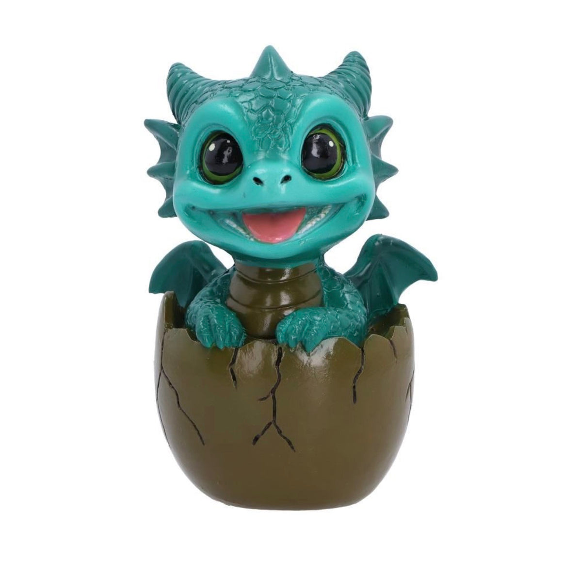 Shellbound (Green) Baby Dragon in Egg Ornament 9.1cm