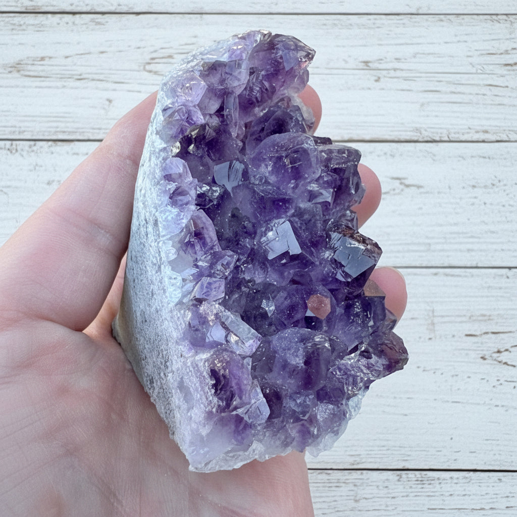 Amethyst Druzy Standing Cut Base 300 grams NPA09