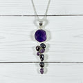 925 Sterling Silver Amethyst & Pearl Pendant