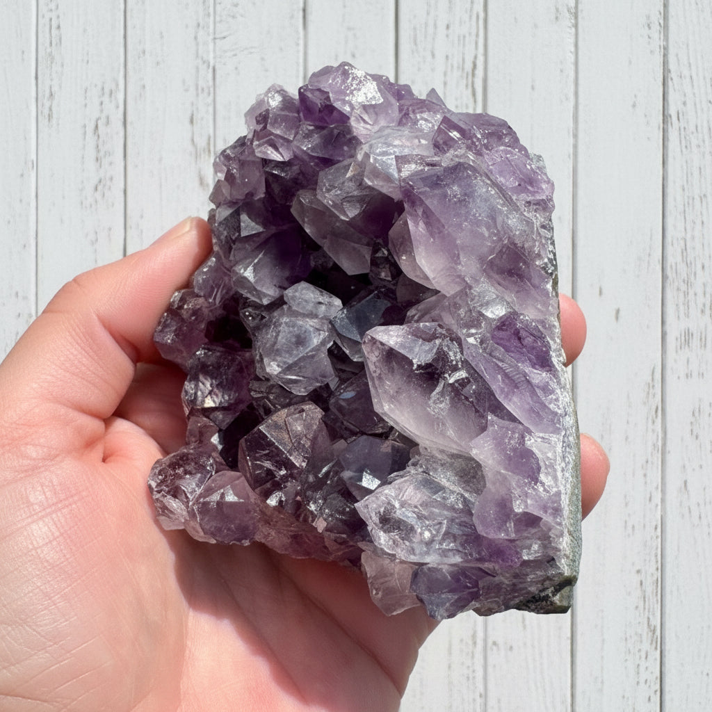 Amethyst Druzy Standing Cut Base 480 grams NSACB05