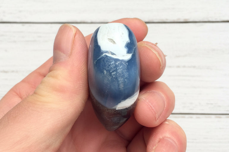Owyhee Blue Opal Heart Crystal 64 grams BOH13