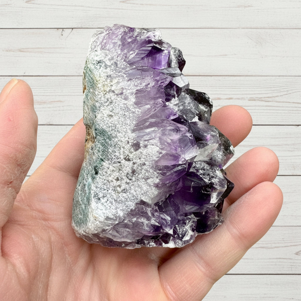 Amethyst Druzy Standing Cut Base 309 grams ACB19