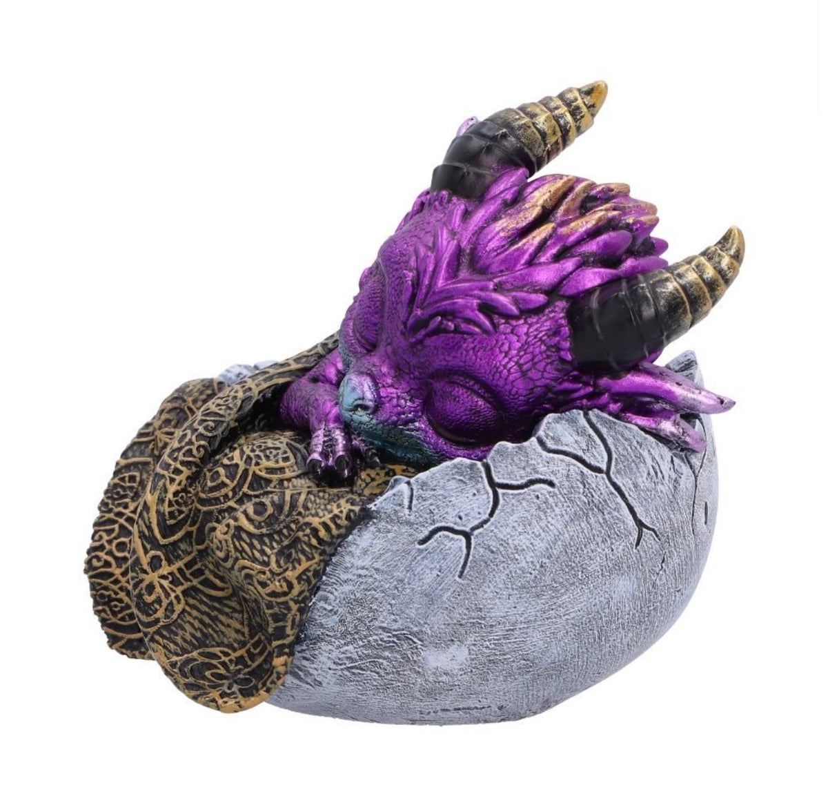 Shellbound Slumber Baby Dragon Ornament 9.5cm