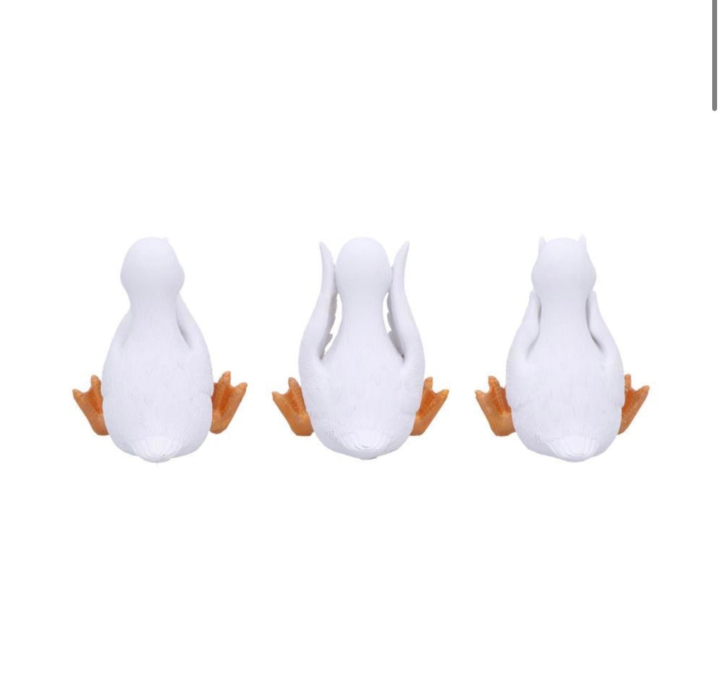 Three Wise Geese See No Evil Set 8.5cm