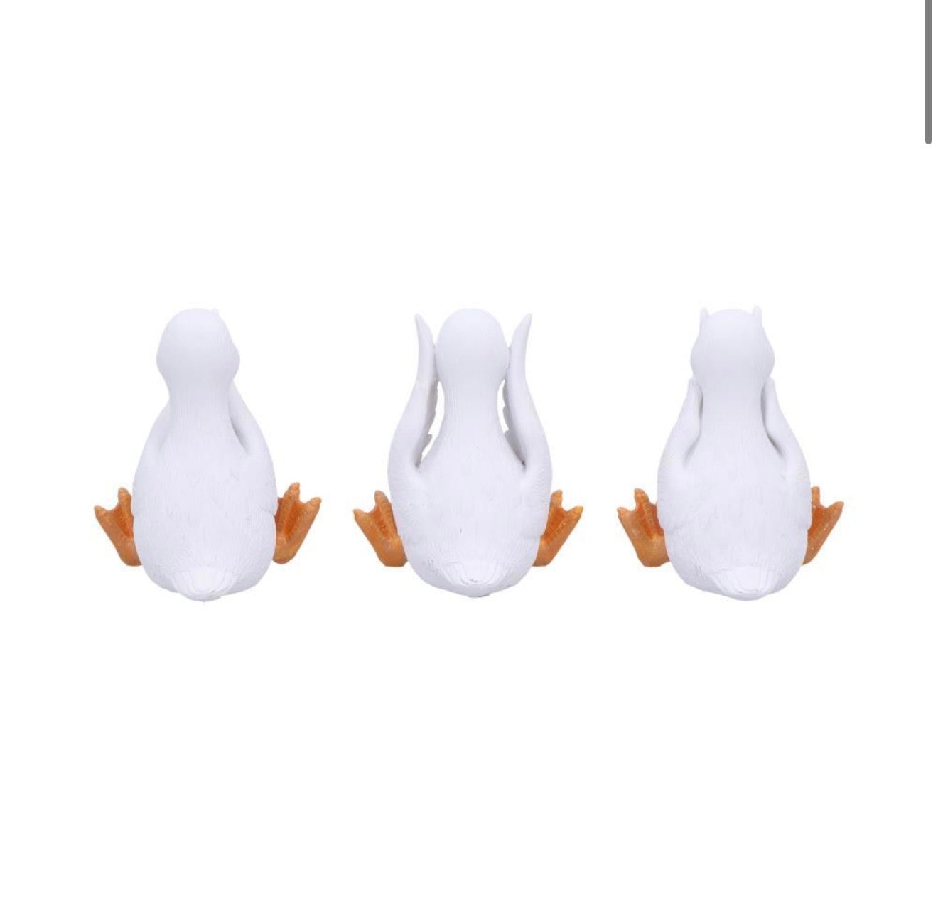 Three Wise Geese See No Evil Set 8.5cm