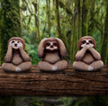 Three Wise Sloths See No Evil Set 8cm