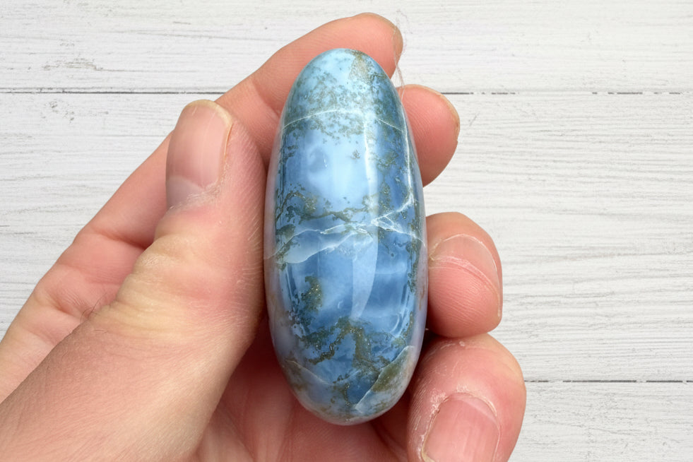 Owyhee Blue Opal Heart Crystal 83 grams BOH05