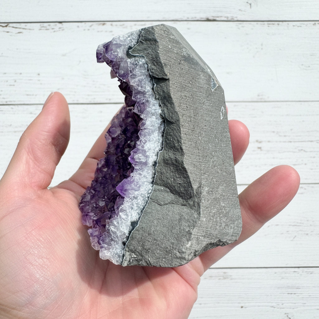 Amethyst Druzy Standing Cut Base 438 grams NSACB02