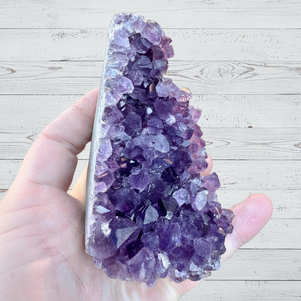 Amethyst Druzy Standing Cut Base 303 grams NPA07