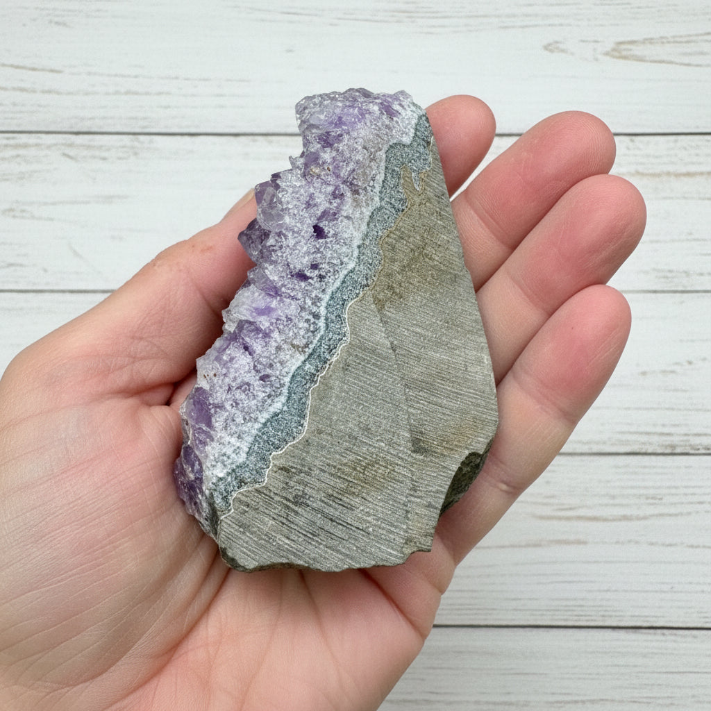 Amethyst Druzy Standing Cut Base 273 grams ACB14
