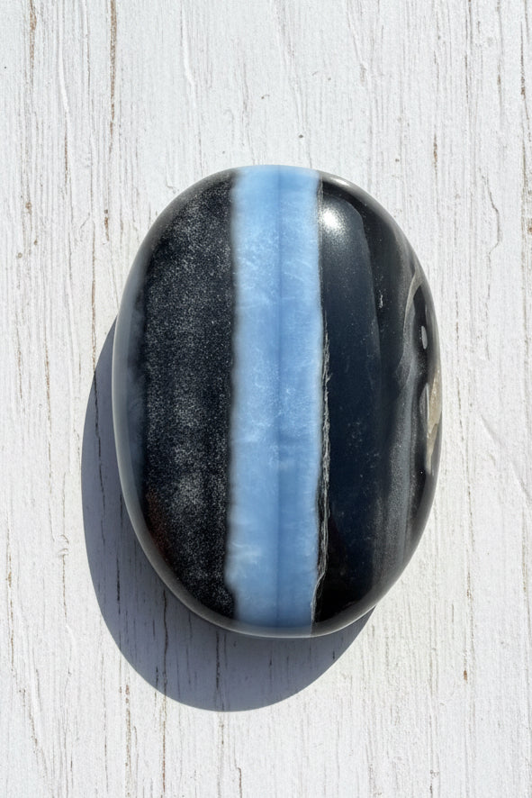 Owyhee Blue Opal Palmstone 83 grams BOP03