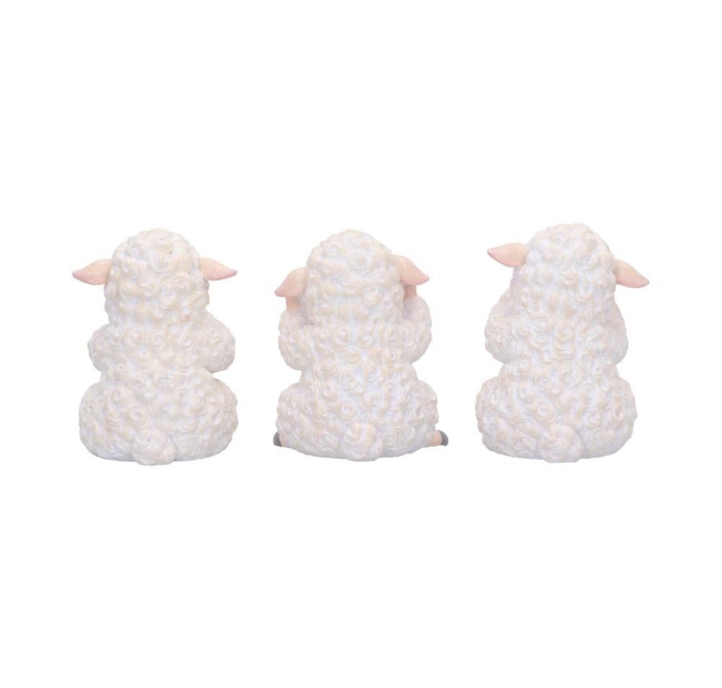 Three Wise Sheep See No Evil Set 8.5cm