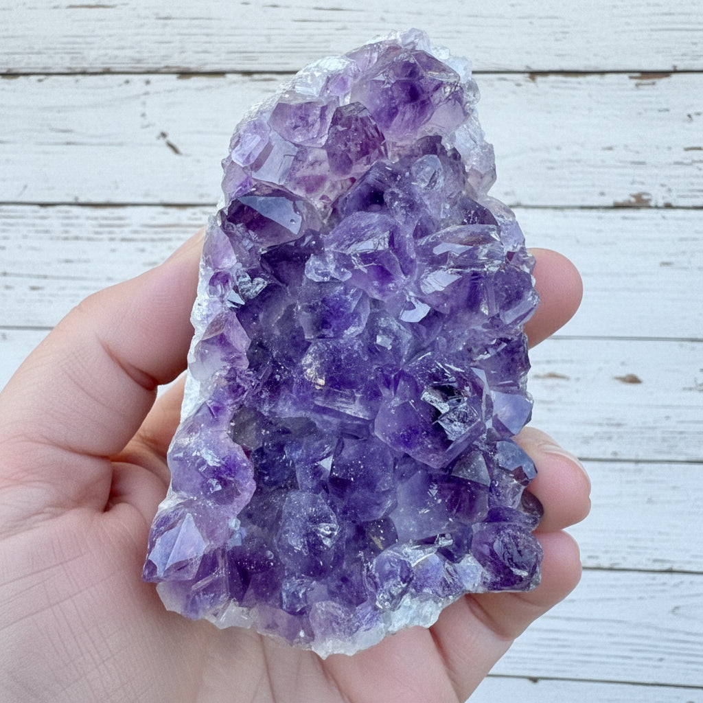 Amethyst Druzy Standing Cut Base 300 grams NPA09