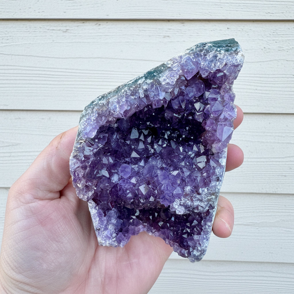 Amethyst Druzy Standing Cut Base 473 grams NPA03